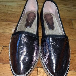 Stuart Weitzman espadrilles metallic